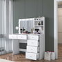 Hanah Home Mesa de Maquillaje Blanca con 10 Focos
